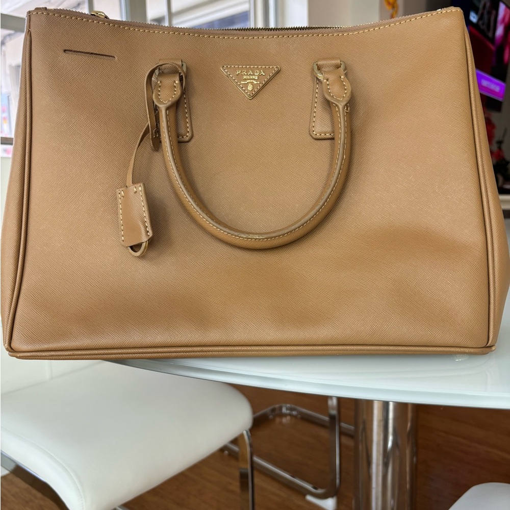 Prada Camel Leather Satchel